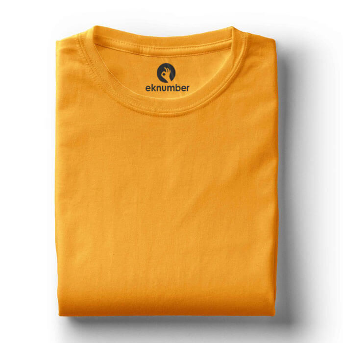 Buy Basic T-Shirt : Solid Orange For Men – Ek Number Store Online India